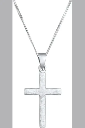Elli Kreuz Symbol Modern Strukturiert 925 Silber Ketten 1 ct Damen (49.99 € / 1 ct)