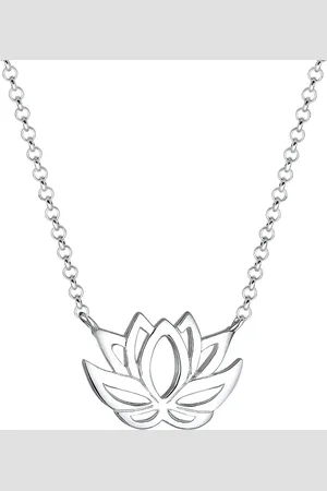 Elli Halskette Lotusblume 925 Silber Ketten 1 ct Damen (59.99 € / 1 ct)