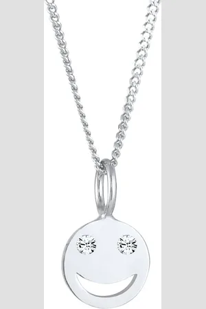 Elli Mit Smiling Face Happy Kristalle 925 Silber Ketten 1 ct Damen (49.99 € / 1 ct)