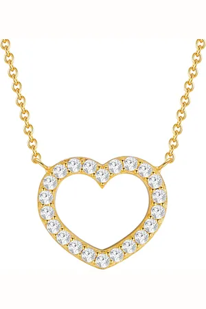 Rafaela Donata Halskette Herz Sterling Silber Zirkonia in Gelbgold Ketten 1 ct Damen (39.99 € / 1 ct)