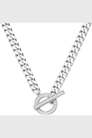 Giorgio Martello Collier Panzerkette, Schließe mit Zirkonia, 925 Ketten 1 ct Damen (298.99 € / 1 ct)