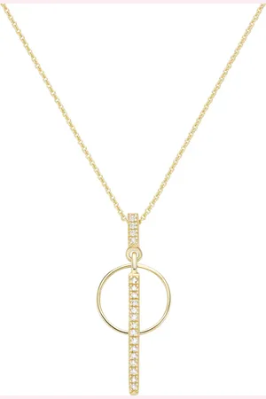 Luigi Merano Kette Anhänger Ring & Stab, mit Brillanten, 585 Ketten 1 ct Damen (588.99 € / 1 ct)