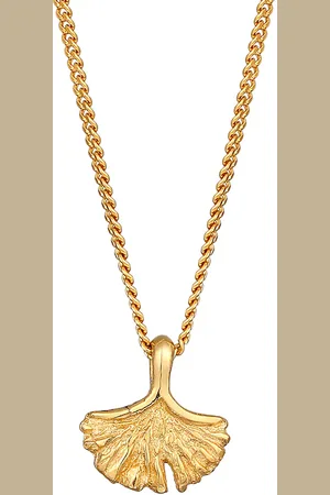 Elli Ginkgo Blatt Anhänger Natur 375er Gelbgold Ketten 1 ct Damen (229.99 € / 1 ct)