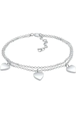 Elli Herz Symbol Love Trio Layer Erbskette 925 Silber Armbänder & Armreife 1 ct Damen (49.89 € / 1 ct)