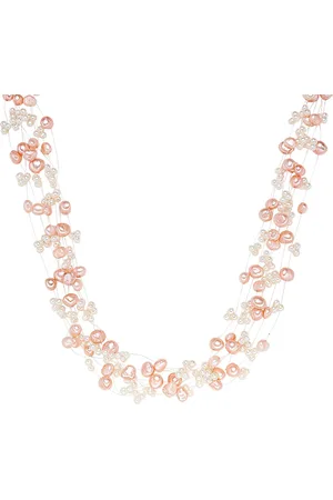 Valero Pearls Kette Süßwasser-Zuchtperlen braun hellbraun weiß Ketten 1 ct Damen (74.99 € / 1 ct)