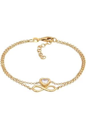 Elli Armband Layer Infinity Herz Unendlichkeit 925 Silber Armbänder & Armreife 1 ct Damen (49.99 € / 1 ct)