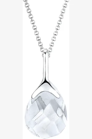 Elli Klassisch Tropfen Bergkristall 925 Silber Ketten 1 ct Damen (79.99 € / 1 ct)