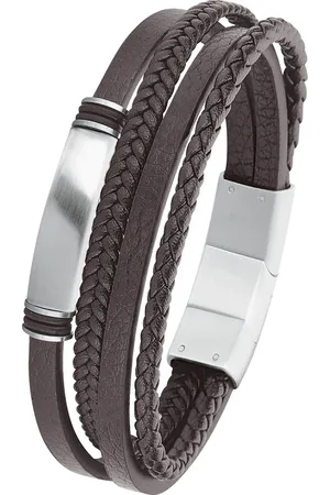 QS by s.Oliver Armband Edelstahl, Leder Herrenschmuck 1 ct Herren (69.99 € / 1 ct)
