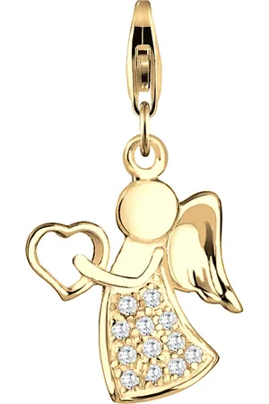 Nenalina Anhänger Engel Glücksbringer Zirkonia 925 Silber Charms & Kettenanhänger 1 ct Damen (59.99 € / 1 ct)