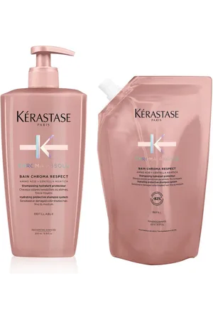 Kerastase Chroma Absolu Bain Chroma Respect nachfüllbare Pumpflasche und Nachfüllpack Shampoo 1 ct (76.99 € / 1 ct)