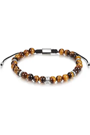 Männerglanz Armband aus Sterling Silber in Silber mit Tigerauge Herrenschmuck 1 ct Herren (69.99 € / 1 ct)