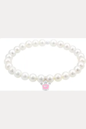 Elli Kids Krone Perle Kristalle 925 Silber Armbänder & Armreife 1 ct Damen (39.99 € / 1 ct)