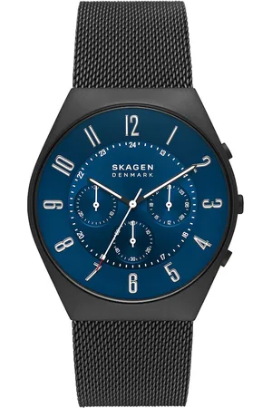Skagen Chronograph Edelstahl Herrenuhren 1 ct Herren (129.79 € / 1 ct)
