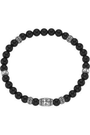 Giorgio Martello Armband schwarzer Achat, Tigerauge oder synth. Türkis, Silber 925 Armbänder & Armreife 1 ct Herren (88.99 € / 1 ct)