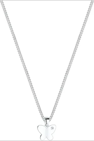 Elli DIAMONDS Halskette Schmetterling Diamant (0.015 ct) 925 Sterling Silber Ketten 1 ct Damen (79.99 € / 1 ct)
