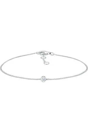 Elli DIAMONDS Solitär Panzerkette Diamant (0.06 ct.) 925 Silber Armbänder & Armreife 1 ct Damen (179.99 € / 1 ct)