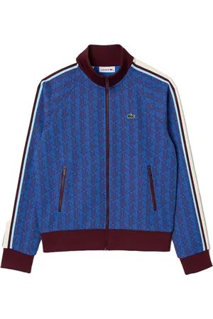 Lacoste "Paris" Jacke Hoch geschnitten für Damen (Blau/Burgunderrot)