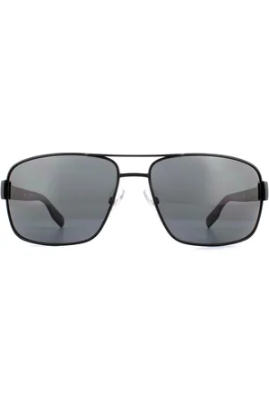 HUGO BOSS Lunettes De Soleil Boss 0521 003 AH Mat Noir Gris Polarisé