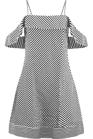 Armani Exchange Womens White/Black Kleid