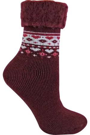 Sock Snob Damen Turn Over Top Warme Thermo-Winter-Nordic-Bettsocken