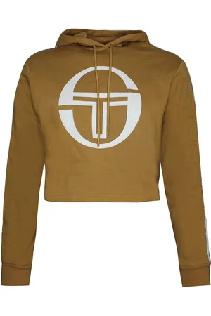 Sergio Tacchini Goran Hoodie Womens Cropped Sweatshirt Camel Jumper 38072 499