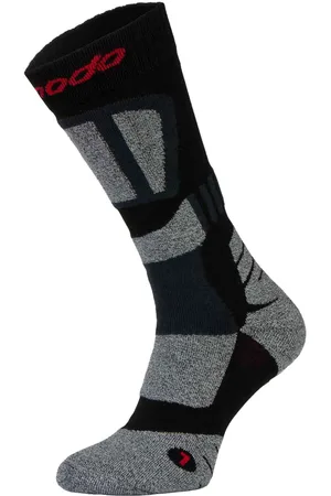COMODO Chaussettes Moto Trail | Homme et Femme Chaussettes pour Bottes de Moto - Gris Noir