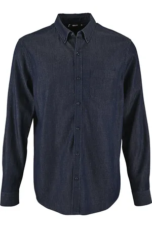 Sols Herren Barry Langarm Denim Hemd (Denim Brut)
