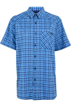 Regatta Herren Begarno Kariertes Kurzarmhemd (Moonlight Denim/Navy)