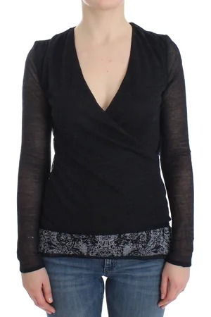 ERMANNO SCERVINO Langarmpullover aus Wollmischung mit Stretch