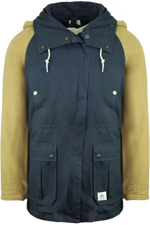Vans Von der Wand Langarm Zip Up Navy Brown Womens Sonora Jacke V2Zcind