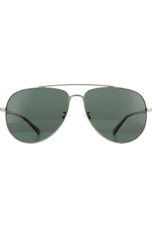 Polaroid Aviator Mens Ruthenium Havana Green Polarise Lunettes de soleil