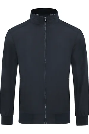 Allthemen Heren Bomberjack met opstaande kraag, overgangsjack voor de herfst, casual sportjack zwart