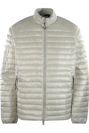Belstaff Airframe Moonbeam Weiße glänzende Daunenjacke
