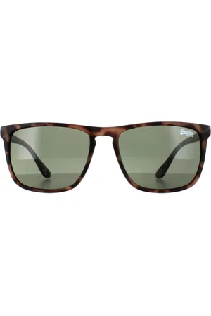 Superdry Shockwave 102 satijn gevlekte havana groene zonnebril
