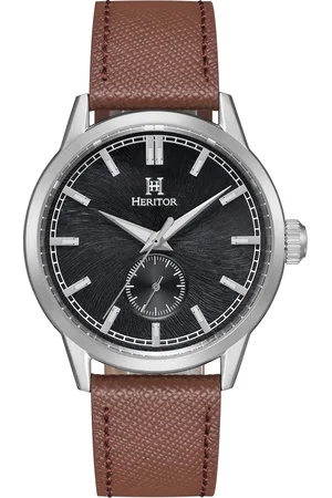 heritor automatic Heritor Automatikuhr Argento mit Lederarmband