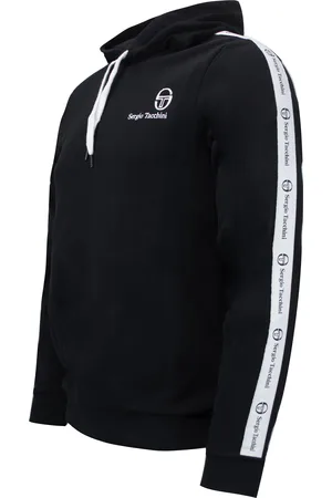 Sergio Tacchini Herren Devok Taped Hoodie Black Jumper 038356 166