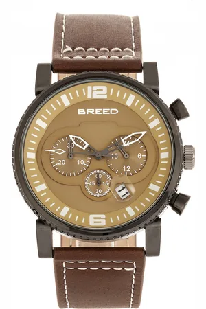 Breed Ryker Chronograph Lederarmbanduhr mit Datum