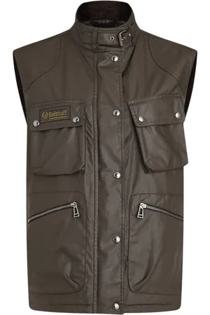 Belstaff Waxed Edition Dunkelgrüne Giletjacke