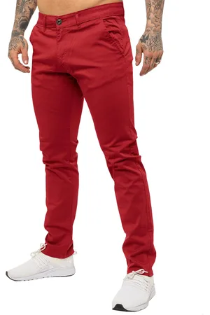 Enzo Herren Slim Fit Stretch Chinos