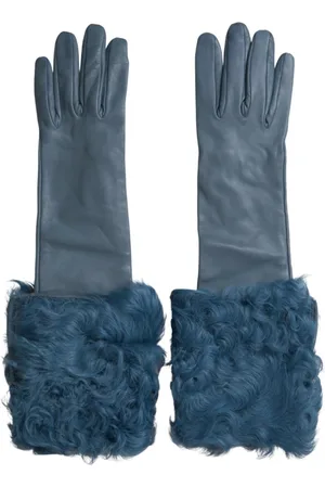 Dolce & Gabbana Armlange Handschuhe aus Lederpelz