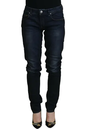 ACHT Cotton Skinny Low Waist Casual Denim Jeans
