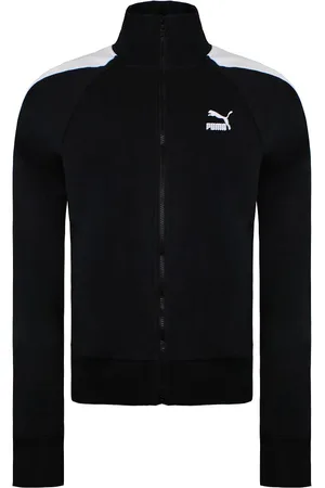 PUMA Classics T7 Schwarze Trainingsjacke für Damen