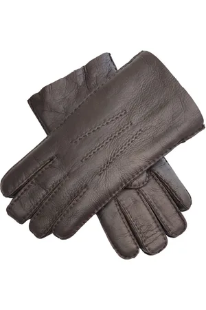 Infinity Braune Luxus-Handschuhe aus Schaffell für Herren
