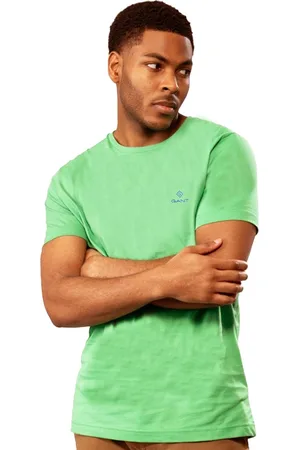 GANT | Herren T-Shirt mit Rundhalsausschnitt Kontrast Logo