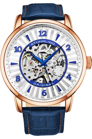 Stuhrling Blau und Gold Automatik 48mm