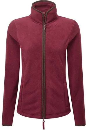 Premier Womens/Ladies Artisan Fleece-Jacke mit Kontrastbesatz ( /Braun)