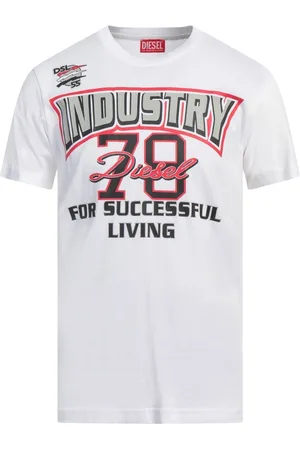 Diesel Weisses T-Shirt mit 78 Industry-Logo