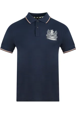 Aquascutum Aldis Crest Blaues Poloshirt