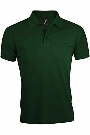 Sols Mens Prime Pique Plain Kurzarm-Poloshirt (flaschengrün)