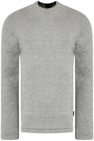 Ted Baker Staylay Herren grauer strukturierter Pullover